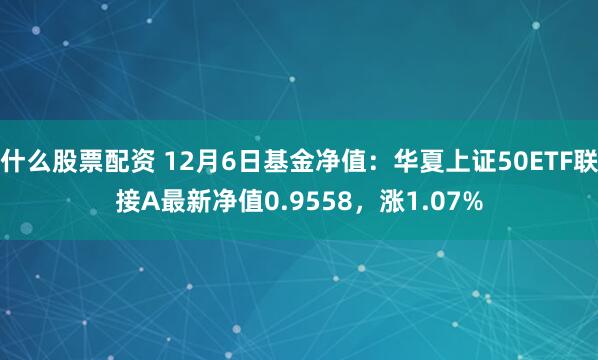 什么股票配资 12月6日基金净值：华夏上证50ETF联接A最新净值0.9558，涨1.07%