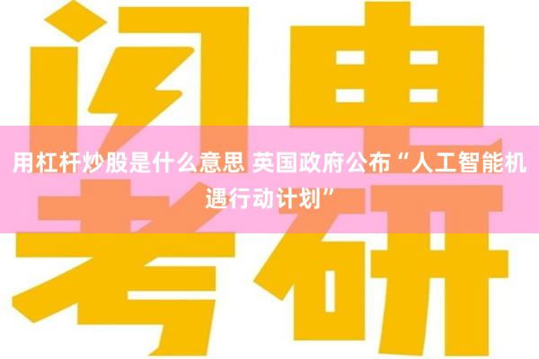 用杠杆炒股是什么意思 英国政府公布“人工智能机遇行动计划”