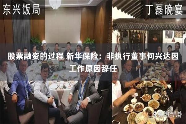 股票融资的过程 新华保险：非执行董事何兴达因工作原因辞任